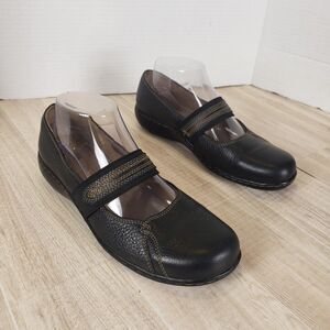 Clarks Active Air Geraldine 79199 Womens Sz 8.5M Black Leather Mary Jane Shoe